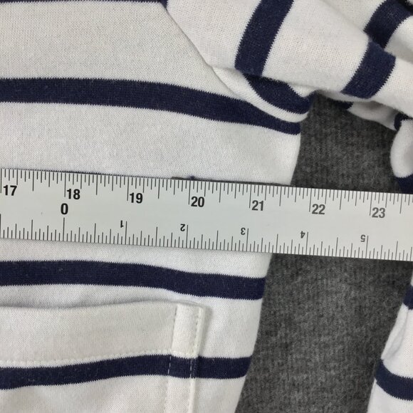 LOFT Draw String Long Sleeve Striped Jacket Top Sz M/L - Picture 6 of 11